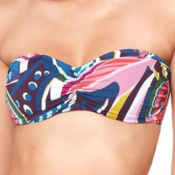 BLEU ROD BEATTIE ABSOLUTELY FABULOUS BANDEAU BRA SWIM TOP SIZE 6 NWT INCL STRAPS - Picture 2 of 5